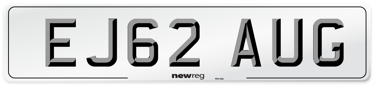 EJ62 AUG Number Plate from New Reg